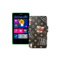 Чохол-книжка з екошкіри для телефону Nokia X Dual Sim