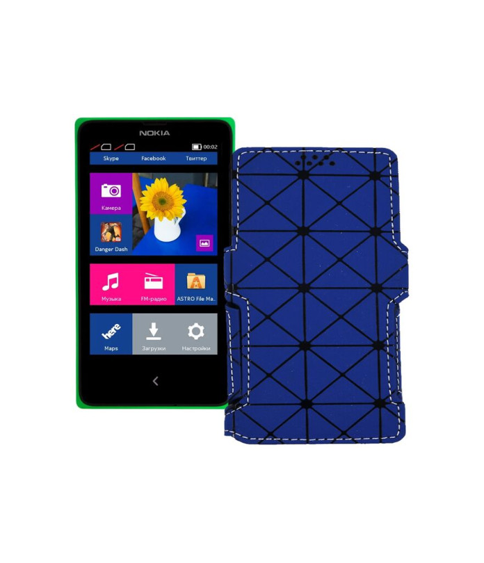 Чохол-книжка з екошкіри для телефону Nokia X Dual Sim