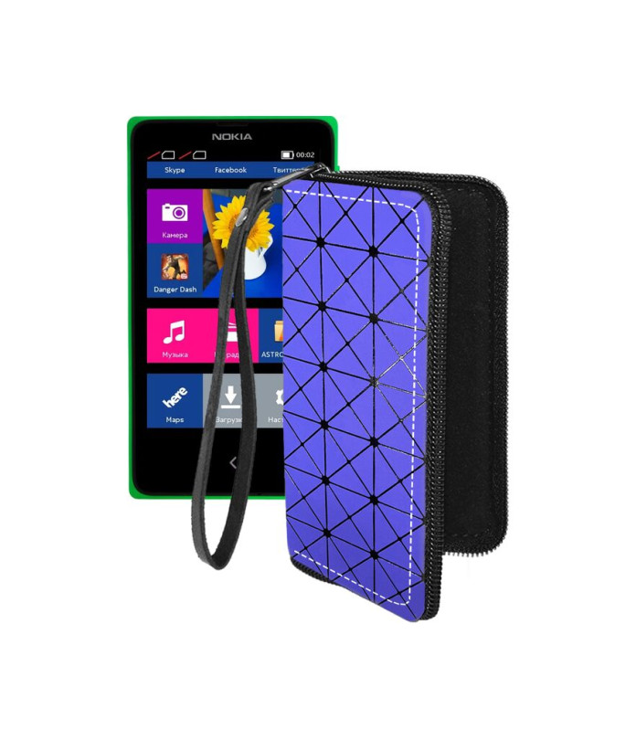 Чохол-гаманець з екошкіри для телефону Nokia X Dual Sim