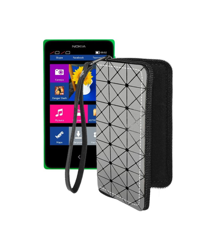 Чохол-гаманець з екошкіри для телефону Nokia X Dual Sim