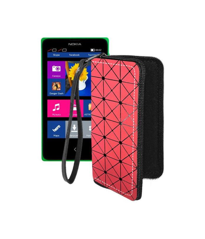 Чохол-гаманець з екошкіри для телефону Nokia X Dual Sim