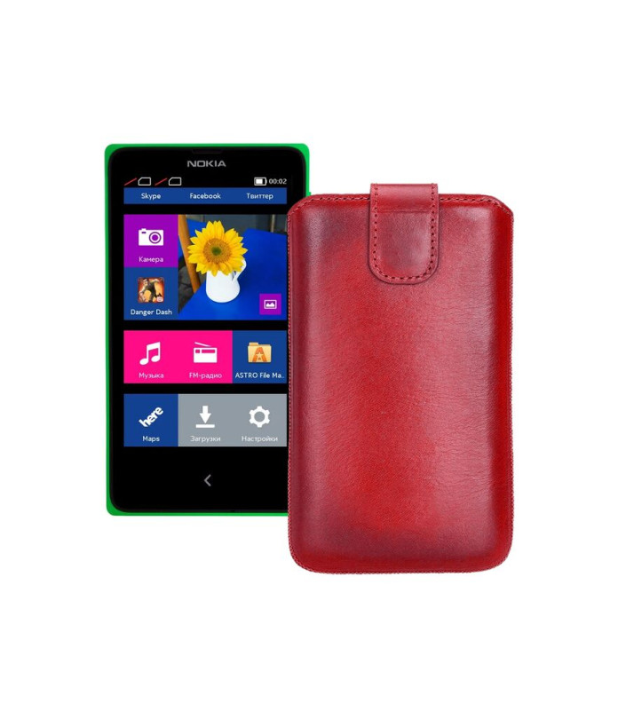 Витяжка з екошкіри для телефону Nokia X Dual Sim