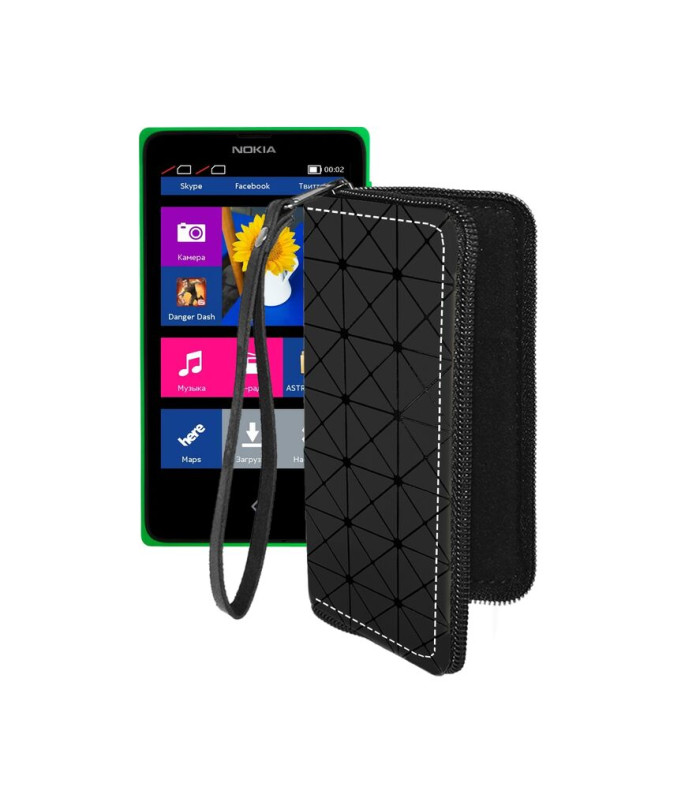 Чохол-гаманець з екошкіри для телефону Nokia X Dual Sim