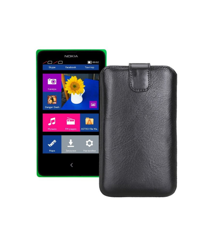 Витяжка з екошкіри для телефону Nokia X Dual Sim