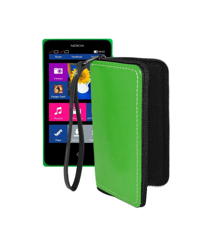 Чохол-гаманець з екошкіри для телефону Nokia X Dual Sim