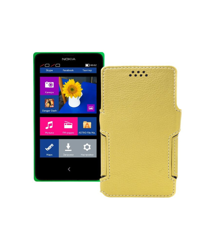 Чохол-книжка з екошкіри для телефону Nokia X Dual Sim