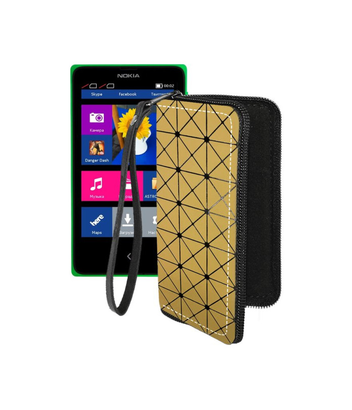 Чохол-гаманець з екошкіри для телефону Nokia X Dual Sim