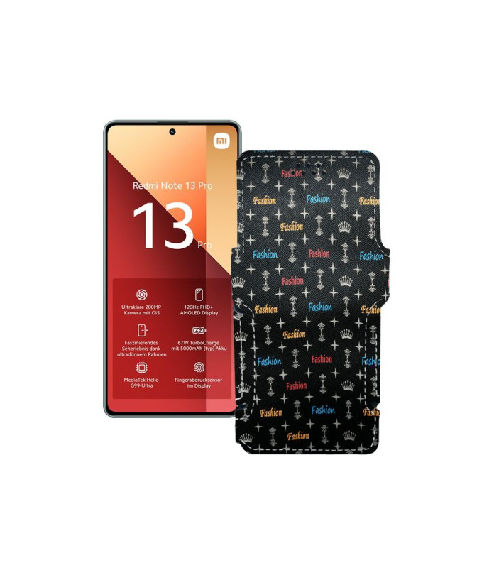 Чохол-книжка з екошкіри для телефону Xiaomi Redmi Note 13 Pro 4G