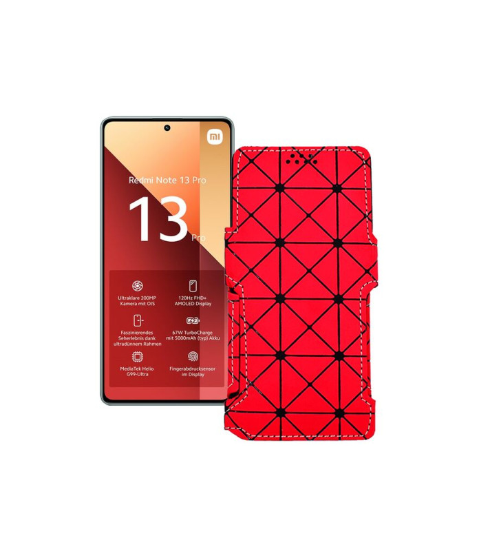 Чохол-книжка з екошкіри для телефону Xiaomi Redmi Note 13 Pro 4G