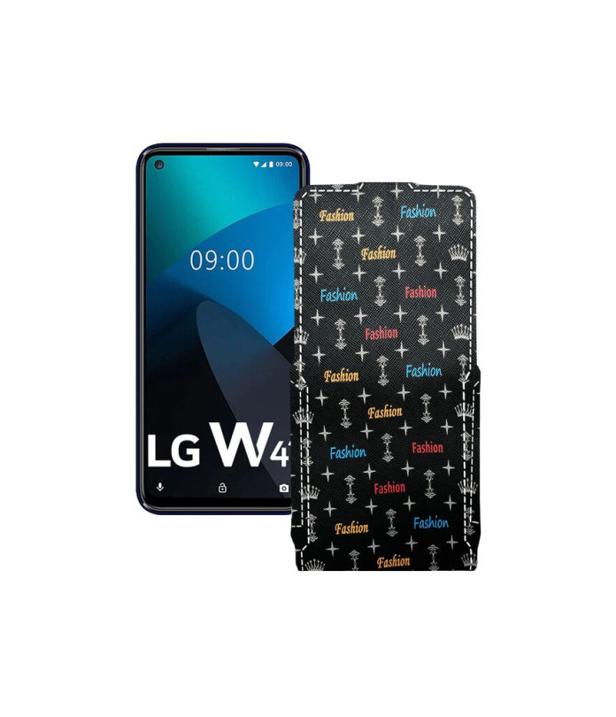 Чохол-флип з екошкіри для телефону LG W41