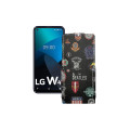 Чохол-флип з екошкіри для телефону LG W41