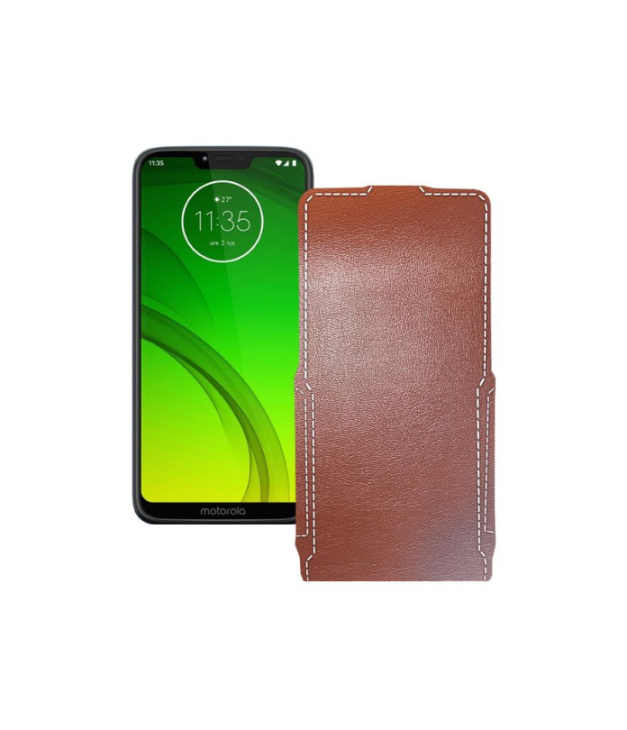 Чохол-флип з екошкіри для телефону Motorola Moto G7