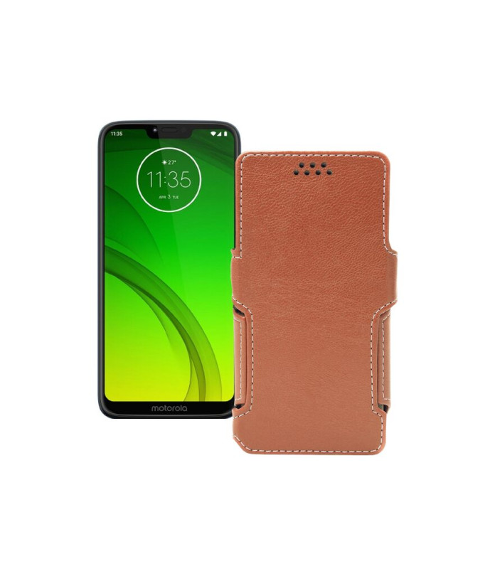 Чохол-книжка з екошкіри для телефону Motorola Moto G7