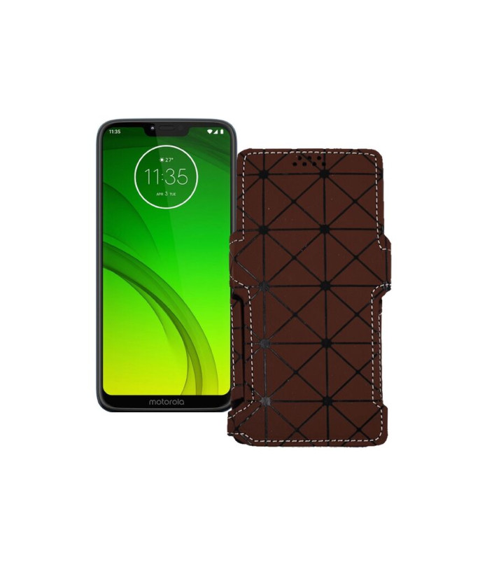 Чохол-книжка з екошкіри для телефону Motorola Moto G7