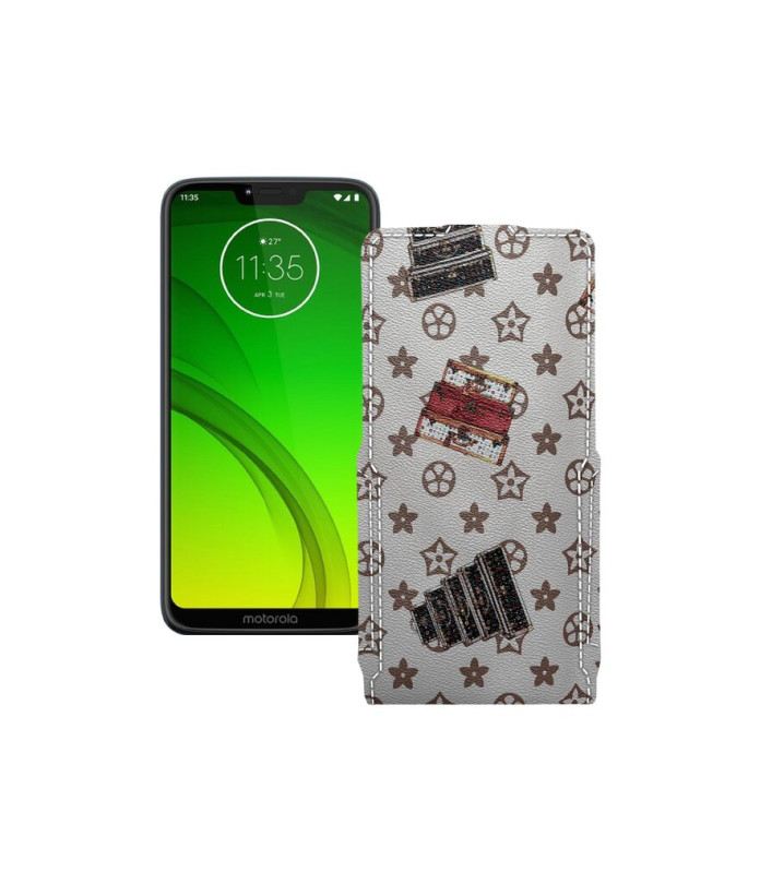 Чохол-флип з екошкіри для телефону Motorola Moto G7