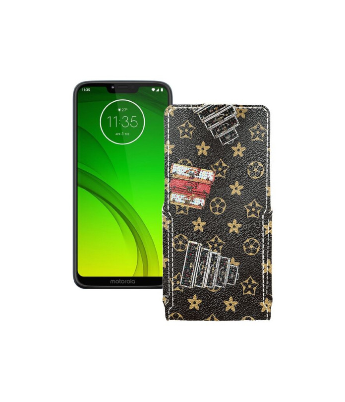 Чохол-флип з екошкіри для телефону Motorola Moto G7