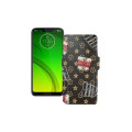 Чохол-книжка з екошкіри для телефону Motorola Moto G7