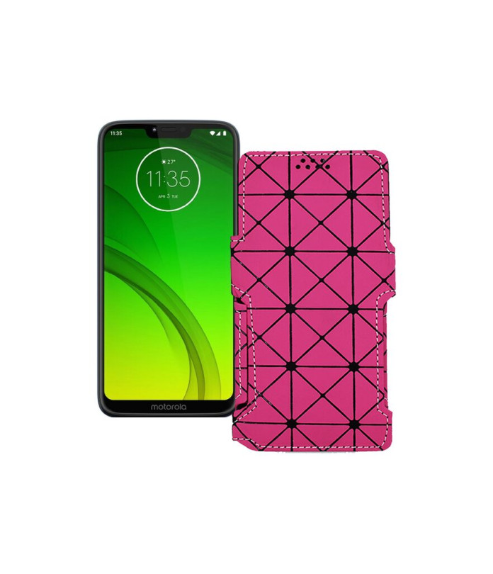 Чохол-книжка з екошкіри для телефону Motorola Moto G7