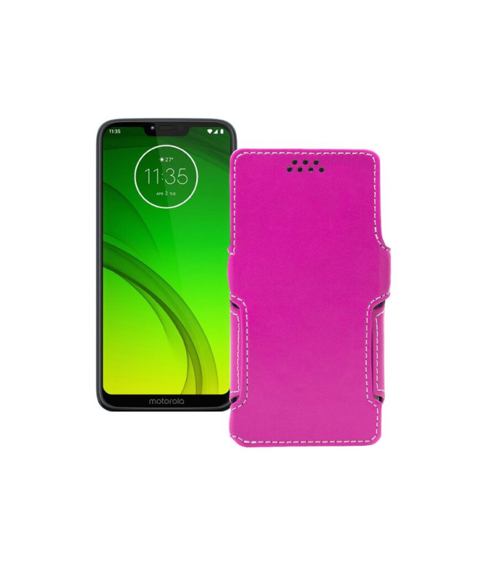 Чохол-книжка з екошкіри для телефону Motorola Moto G7