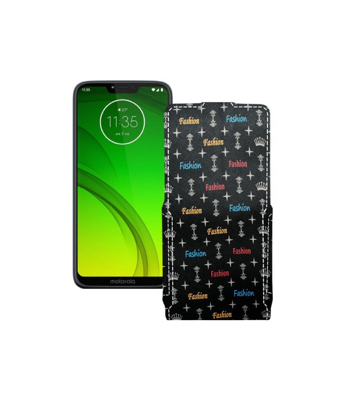 Чохол-флип з екошкіри для телефону Motorola Moto G7