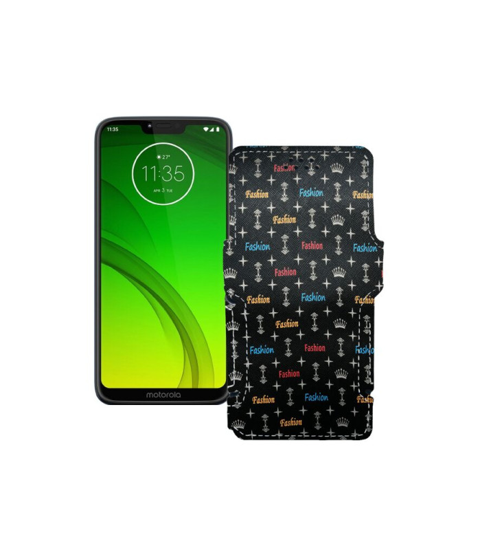 Чохол-книжка з екошкіри для телефону Motorola Moto G7