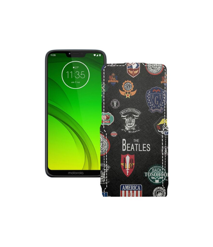 Чохол-флип з екошкіри для телефону Motorola Moto G7