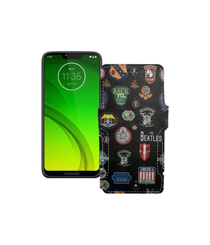 Чохол-книжка з екошкіри для телефону Motorola Moto G7