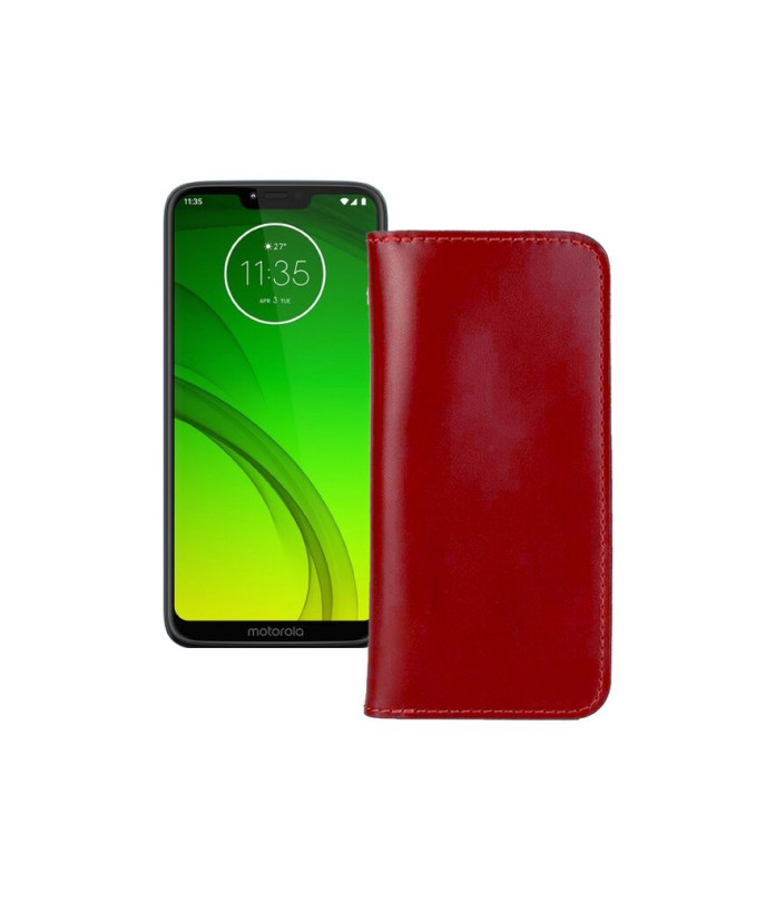 Портмоне з шкіри для телефону Motorola Moto G7