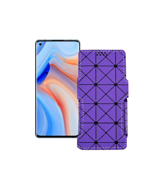 Чохол-книжка з екошкіри для телефону OPPO Reno 4 Pro