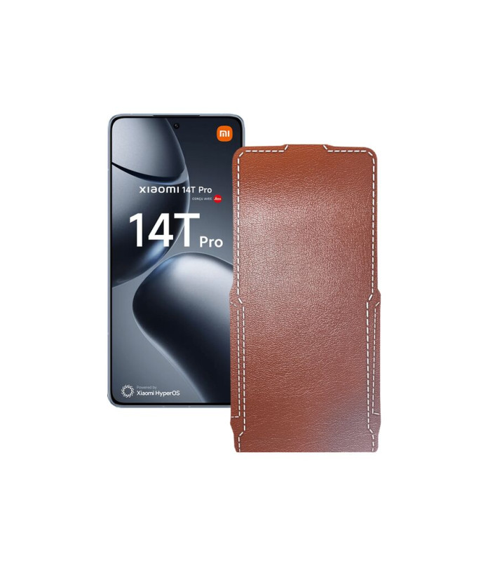 Чохол-флип з екошкіри для телефону Xiaomi 14T Pro