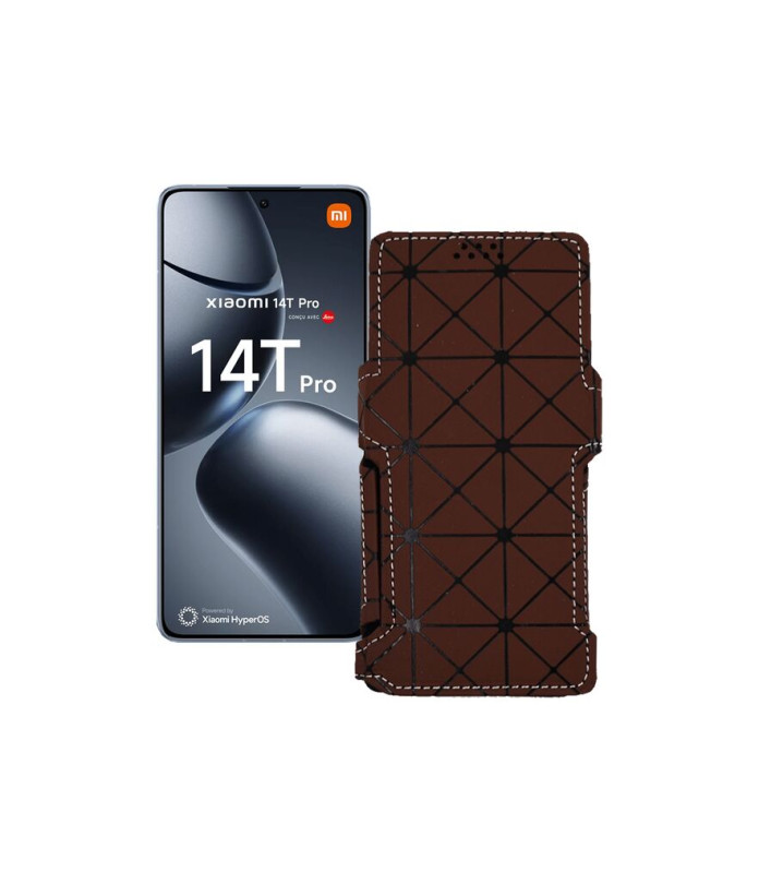 Чохол-книжка з екошкіри для телефону Xiaomi 14T Pro