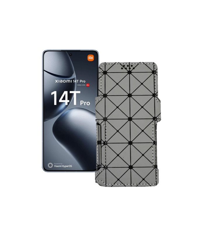 Чохол-книжка з екошкіри для телефону Xiaomi 14T Pro