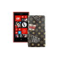 Чохол-флип з екошкіри для телефону Nokia Lumia 720