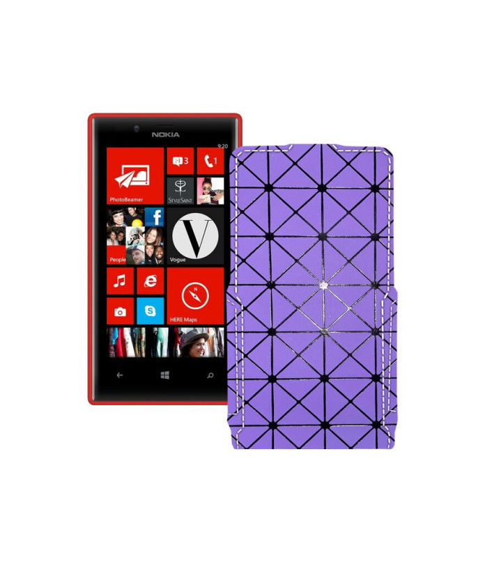 Чохол-флип з екошкіри для телефону Nokia Lumia 720