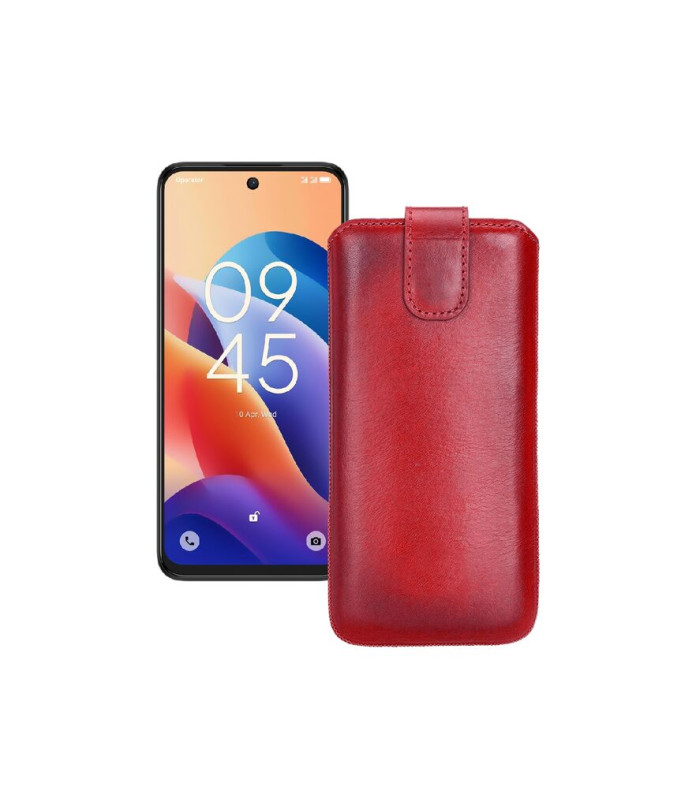 Витяжка з екошкіри для телефону TCL 60 SE