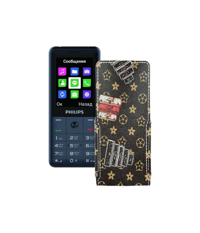 Чохол-флип з екошкіри для телефону Philips Xenium E169