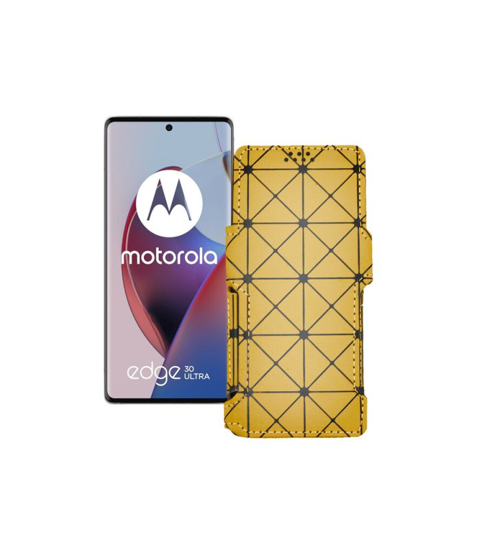 Чохол-книжка з екошкіри для телефону Motorola Edge 30 Ultra