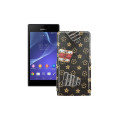 Чохол-флип з екошкіри для телефону Sony Xperia M2 Dual (D2302 D2303)