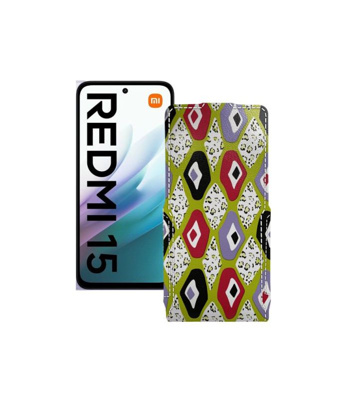 Чохол-флип з екошкіри для телефону Xiaomi Redmi 15