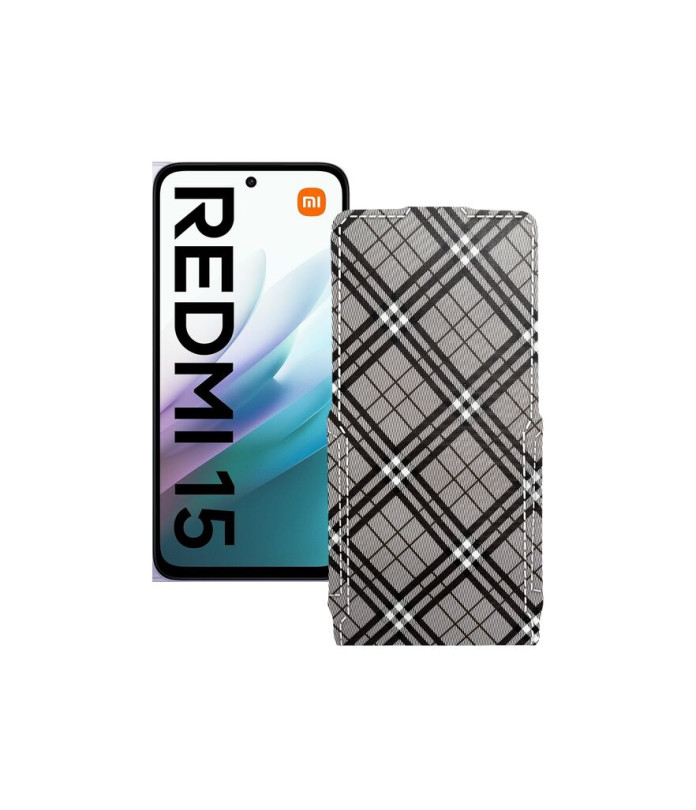 Чохол-флип з екошкіри для телефону Xiaomi Redmi 15