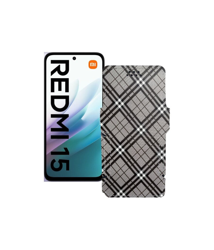 Чохол-книжка з екошкіри для телефону Xiaomi Redmi 15