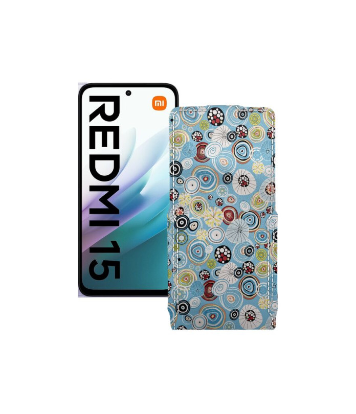 Чохол-флип з екошкіри для телефону Xiaomi Redmi 15