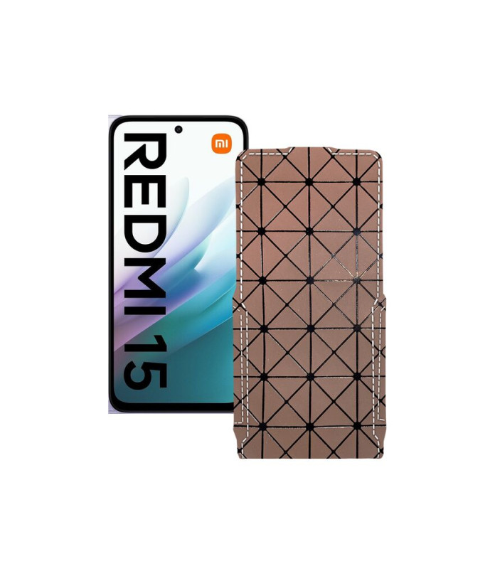 Чохол-флип з екошкіри для телефону Xiaomi Redmi 15