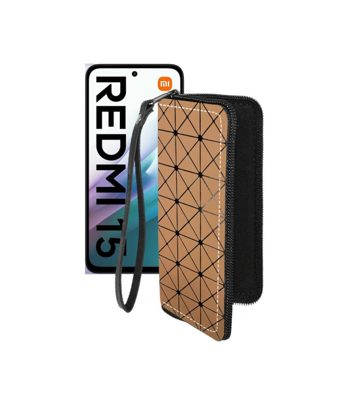 Чохол-гаманець з екошкіри для телефону Xiaomi Redmi 15