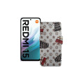 Чохол-книжка з екошкіри для телефону Xiaomi Redmi 15