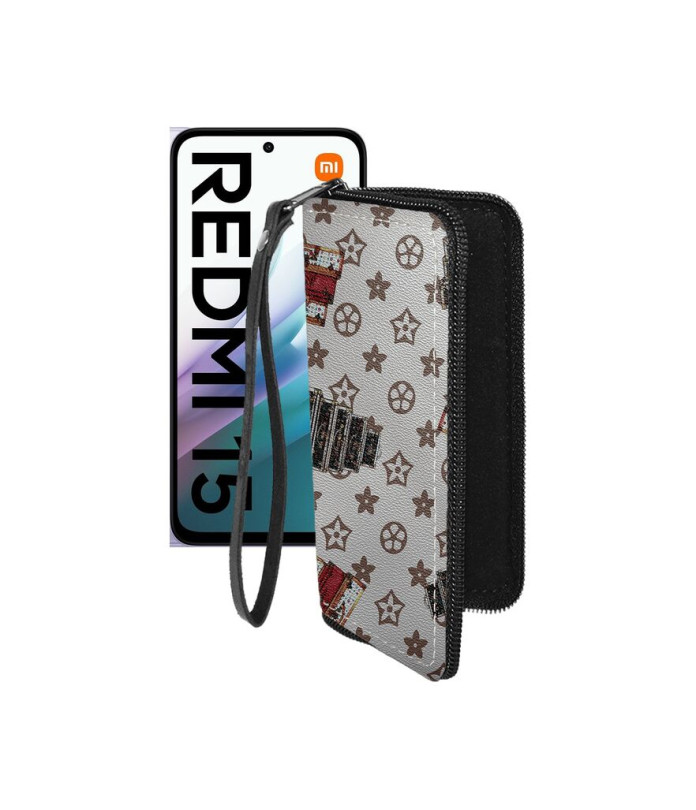Чохол-гаманець з екошкіри для телефону Xiaomi Redmi 15