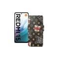 Чохол-книжка з екошкіри для телефону Xiaomi Redmi 15
