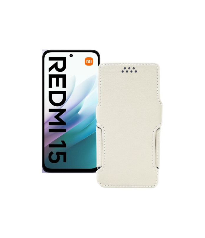 Чохол-книжка з екошкіри для телефону Xiaomi Redmi 15