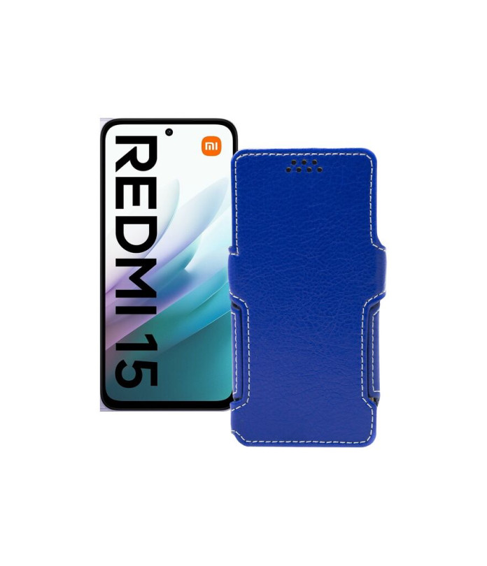 Чохол-книжка з екошкіри для телефону Xiaomi Redmi 15