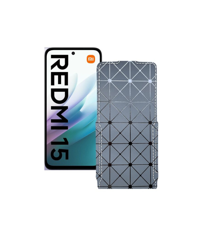 Чохол-флип з екошкіри для телефону Xiaomi Redmi 15